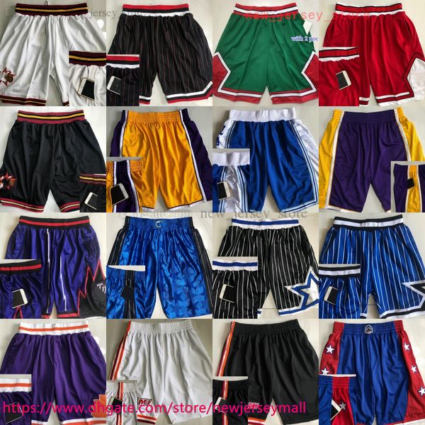 Klassische Retro -Basketball -Shorts mit Taschen authentischer Stichqualität Retro Taschen Kurzmann Atmungsfreie Fitnessstudio -Training Strandhosen Jogginghose Kurzmann Mann