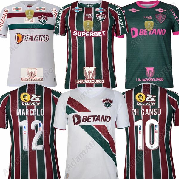 Fluminense Soccer Jersey 2024 Marcelo Fluminense Football camisa Ph Ganso Andre John Kennedy Nino Marquinshos Jhon Ariasy Jersey 24 25