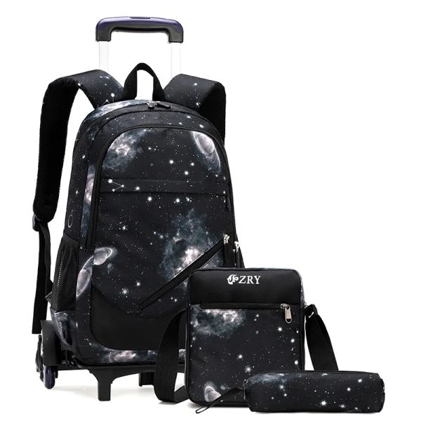 Taschen Raded Schoolbag Kinder Trolley -Rucksäcke Kinder Lage School Taschen für Mädchen Jungen Rucksack Schultaschen mit Rädern