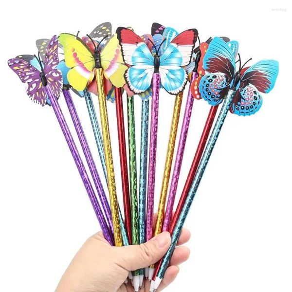 12pcs/Set Butterfly Ballpoint Stifte 0,5 mm Speziales Intensitätsschreiber Office Stationäre Versorgung