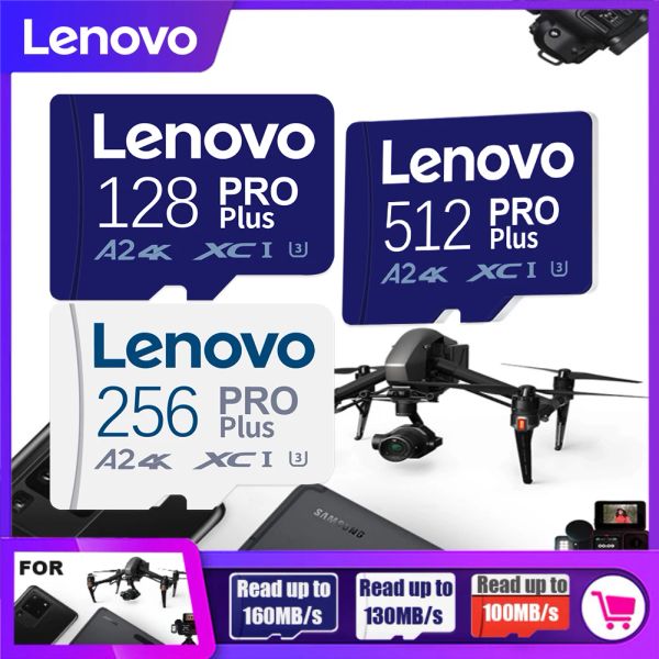 Cards Lenovo Evo Plus 128 ГБ карта памяти 512 ГБ 256 ГБ высокой скорости 100 МБ/с Micro SD класс 10 A2 TF Cards UHSI 2/1TB SD Card