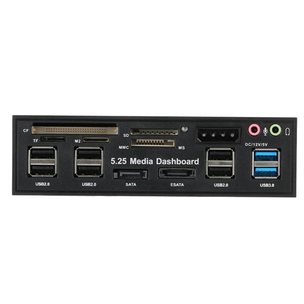 Читатели многофункциональный USB 3.0 Hub ESATA SATA PORT Внутренняя карта Читатель PC Dashboard Media Front Panel Audio для SD MS CF TF M2 MMC