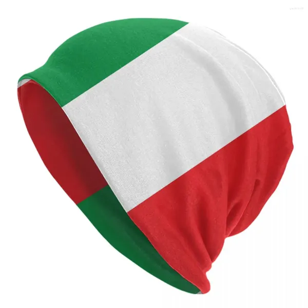 Berets Italien Flagge Beanie Cap Unisex Winter warme Motorhaube Femme Strick Hüte cool