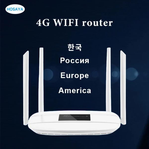 Маршрутизаторы 4G Wi -Fi Router 4G CPE SIM -карта беспроводной маршрутизатор 32 пользователь Wi -Fi RJ45 WAN LAN Antenna LTE Modem Indoor Wireless Router