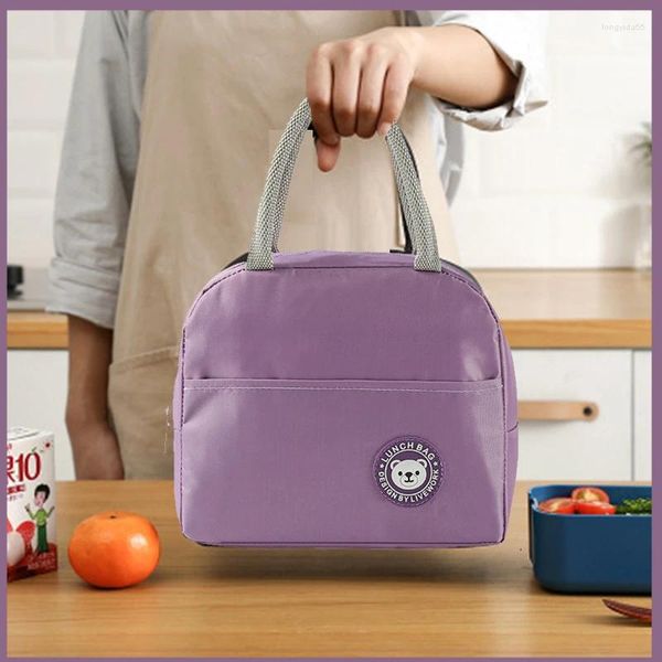 Borse da stoccaggio Borsa per il pranzo isolata per campeggio picnic per bambini carino bento coolier pacco ghiaccio pasto pasto termico portatile