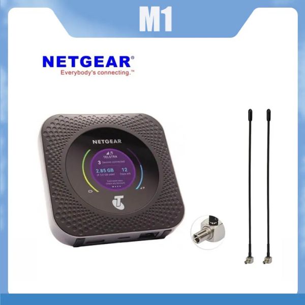 Маршрутизаторы разблокировали Netgear Nighthawk M1 4GX Gigabit LTE Mobile Router 1000 Мбит / с Wi -Fi Hotpot +2pcs Антенны