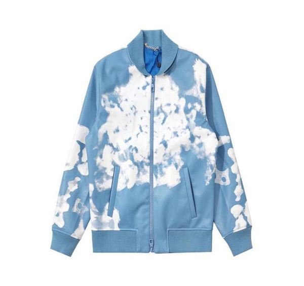 2022 Männer Uniform Jacken Sky Blue Cloud Modemäntel warme Lederjacken fliegende Jacke Outwear Street1163673