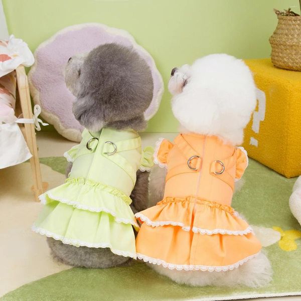 Vestido de roupas de cachorro, vestidos de verão fofos para cães pequenos, vestido de gato vestido de saia de gato de princesa roupas de estimação