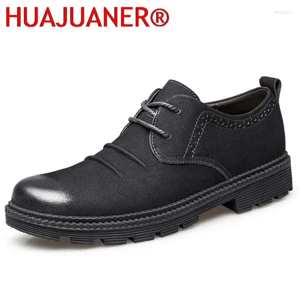 Scarpe casual uomo vestire uomo formale allaccia-up oxford di grandi dimensioni in pelle genuina maschio maschio nubuuck vintage maschile di alta qualità