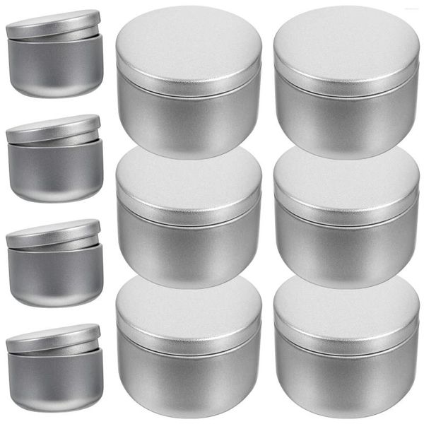 Garrafas de armazenamento 10 PCs Tinplate Tea Brush Holder Montado de metal recipiente de metal com jarra de biscoito de alimentos de tampa