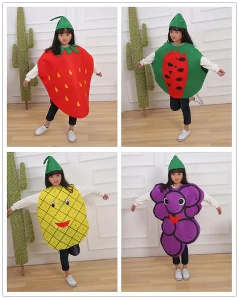 Roupas conjuntos de festas infantis para crianças desenho animado fantasia de frutas