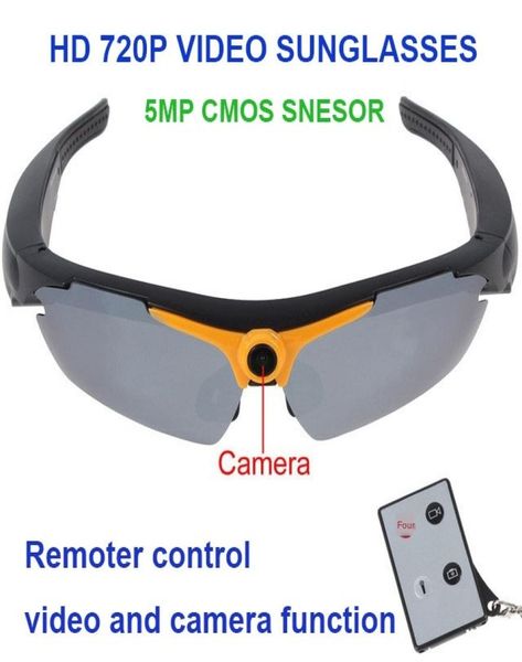 HD 720p 5mp Câmera Vídeo Controlador Remoto de 170 graus Visualizar ângulo Smart Electronics Glass Glasses Glasses8080680
