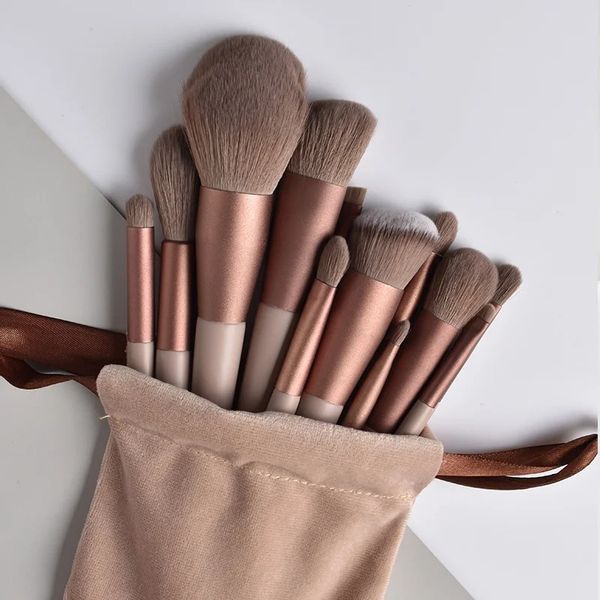 13PCS Brush de maquiagem Conjunto de maquiagem Make Up Brush Bush Povento Precha de olho de olho -texto Brush Brush Ferramentas de beleza cosméticas