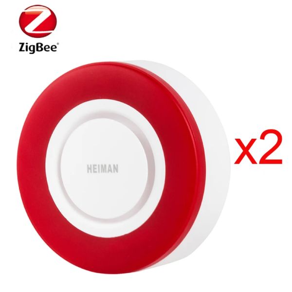 Control ZigBee 3.0 Carne Smart Strobe trabalhando com assistente de casa Conbee 2 Kaku SmartThings 95dB Zigbee Repeter Alarm Sirene