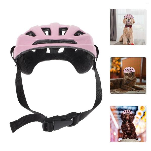 Vestuário para cães Plástico Pet Motorcycle Safety Cap para ciclismo de bicicleta de gato