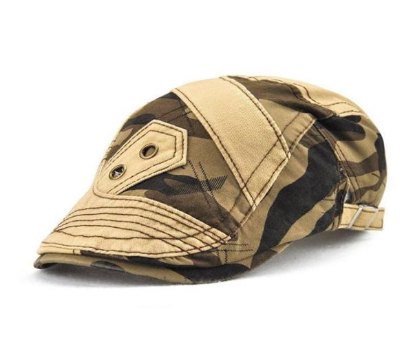 Camouflage Beret Sway Cap for Men Visor Hut 100 Baumwolle Hochqualität4057605