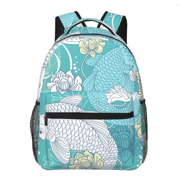 Backpack Beautifu Koi Carp and Flowers Fashion Boys Girls School School for Teenager Student Book