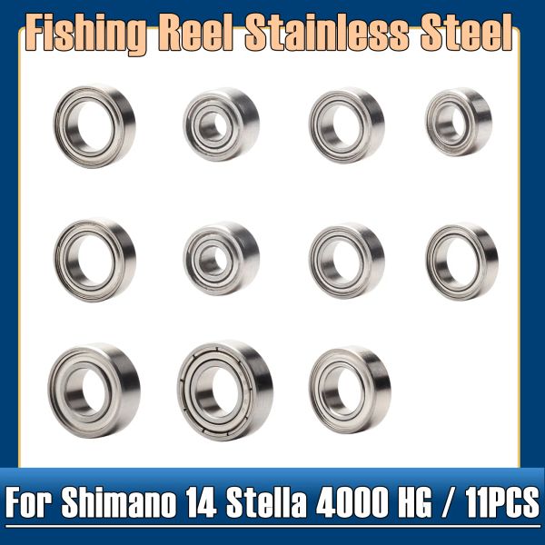 Accessoires Fishing Roll Edelstahlkugellager Kit für Shimano 14 Stella 4000 Hg / 03447 Spinnrollenlager -Kits