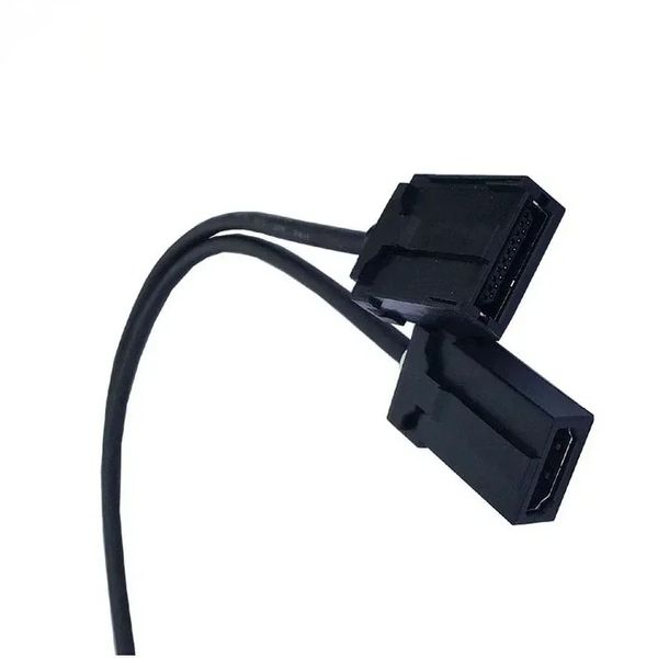 NEU 2024 Black 0,3m HDMI-kompatibler 1.4 Version HDMI-kompatibler E-Typ männlich zum AF HDMI-kompatiblen weiblichen Auto HD-Video Dedizierte Kabel für