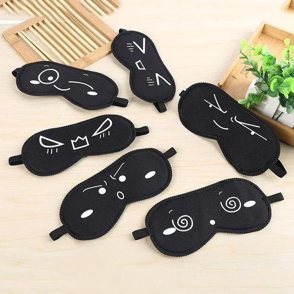 Cartoon Gesichtsausdruck Ausdruck Schlaf Augenmaske weiche Schattierung Augenmaske kreative Persönlichkeit lustiger Augenmaske Großhandel 5 PCs