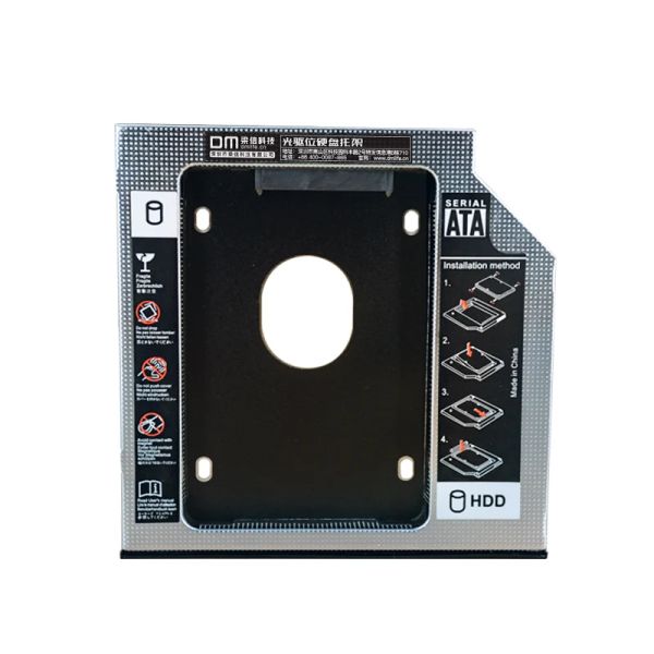 Adaptadores DM Adaptadores SSD DW95S 9,5mm Metal OptiBay SATA 3.0 Caixa de unidade de disco rígido Adaptador DVD 2.5 SSD 2TB para laptop CDROM