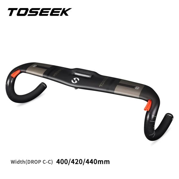 Lights Toseek Road Bike Полный углеродный руль Ультрасовый UD Matte Road Bend Harding 31.8x400/420/440 мм велосипедные аксессуары велосипедные аксессуары