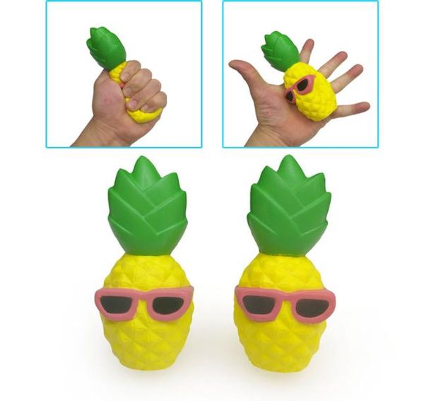 15 cm de abacaxi mole com óculos de sol e a imitação de frutas lentas para ascensão fofa jumbo brinquedos5332657