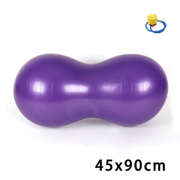 90*45cm Anti-Burst Peanut Yoga Ball para Equipamento de Fitness Equipamento de Fitness Ginástica Pilates de Yoga Pilates com bomba 240418