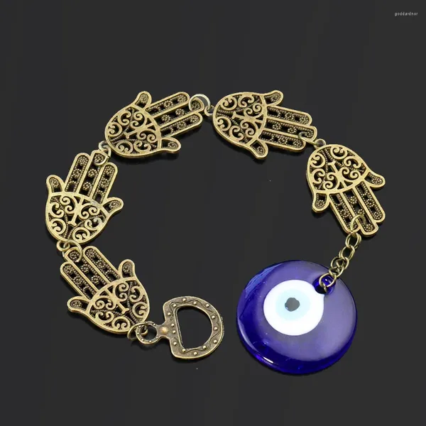 Chaves de chaves de olho azul turco hamsa mortima pendente cadeia key mal