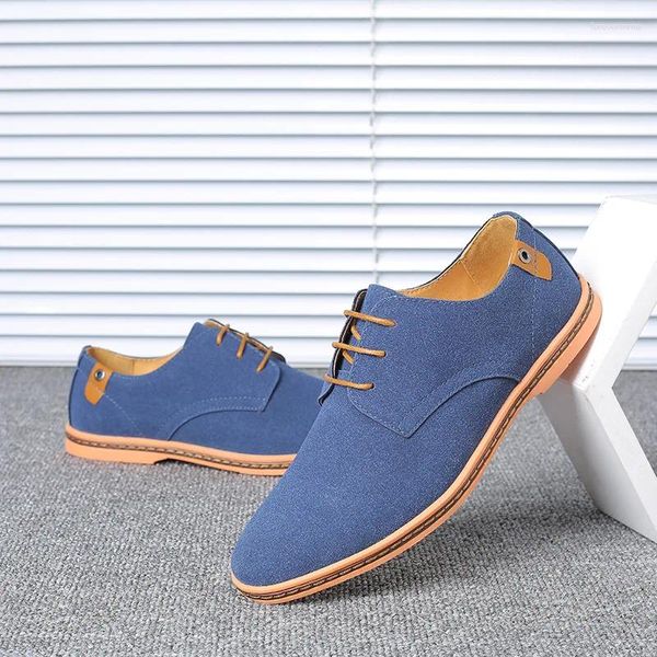 Sapatos casuais primavera outono de outono de tamanho grande 38-48 homem moda fosca de moda britânica masculina bull muscle ole de vestidos calçados