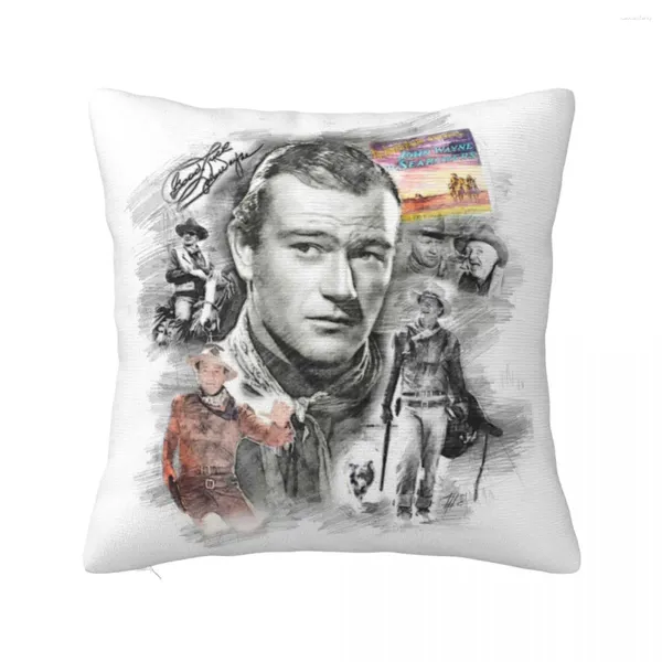 Подушка Джон Уэйн бросить мраморную чехлу S Home Decor Decon