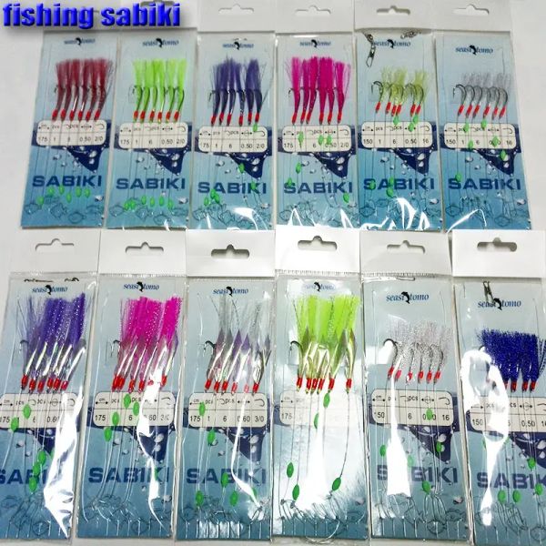 Accessoires 2020New Fischerei Sabiki Sea Fish Hautköder Rigs Fischereiköder 6pcs/Bag Sabiki, wählen Sie Ihre Bedarf Farbe