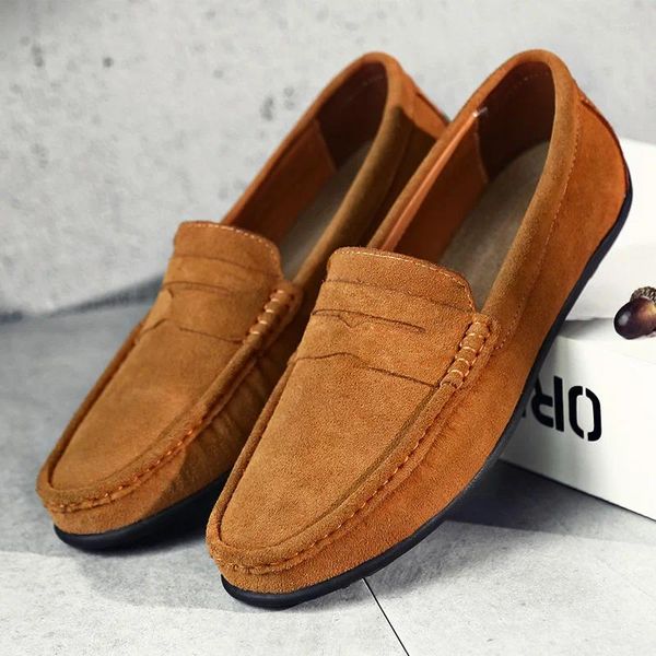 Scarpe casual eleganti in pelle elegante per uomini retro non slip da uomo abito da uomo