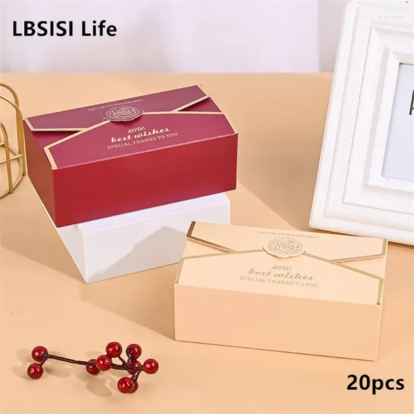 Embrulhar presente lbsisi Life Envelope Candy Box Retro Caixas de casamento Snack Chocolate Packaging Supplies Supplies Wholesale