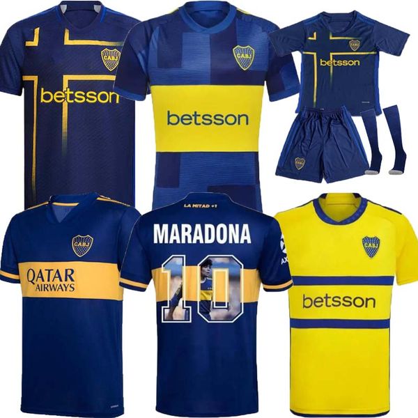 2024 2025 CA BOCA Juniors Cavani Soccer Jerseys 23 24 25 Carlitos Maradona Club Atlético Conmebol Libertadores Janson Futebol Cirche Men Desen Unifle