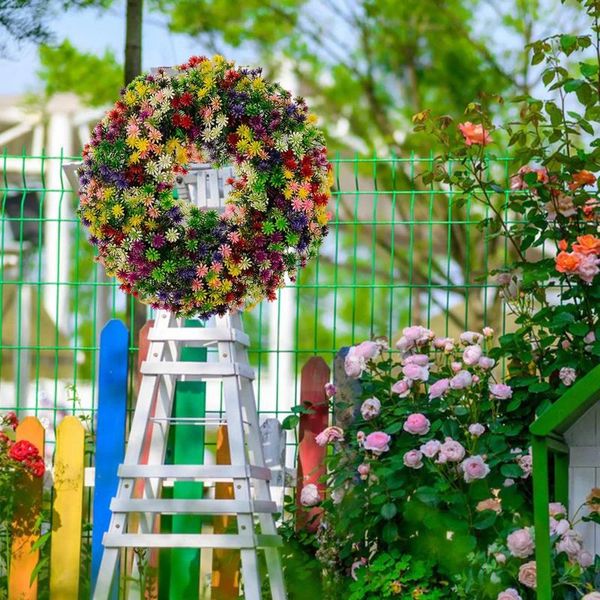 Dekorative Blumen Frühlingssommerkränze für Vordertürhänge ornament künstliche Blumenkranz Garland Büro außerhalb Hochzeitsfarmhouse