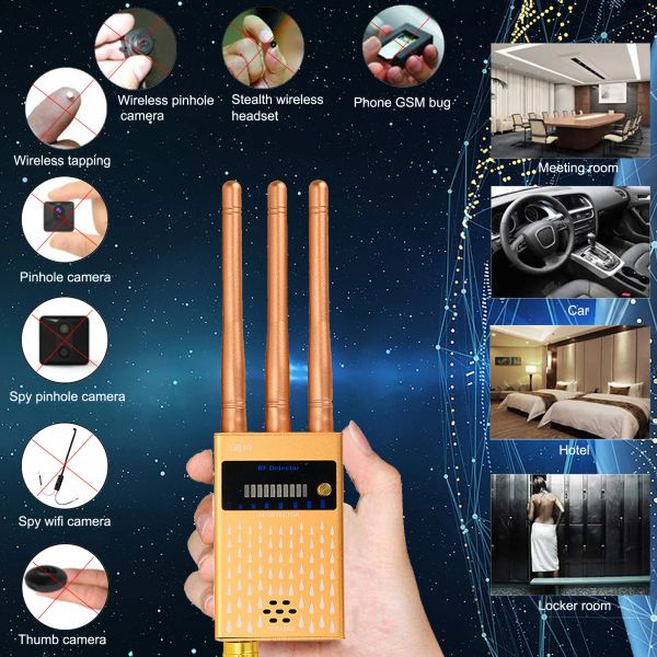 Strumenti G619 Rilevatore di segnale CDMA Wireless Professional RF GSM BUG GPS Tracker Rilevamento Finder Radio Scanner Anti Candid Camera 3 Antenne