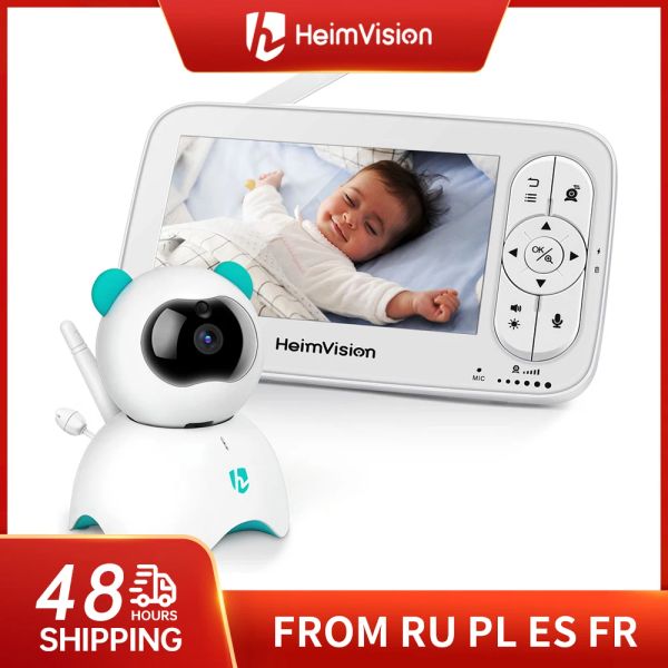 Monitor HeimVision HM136 Baby Monitor con fotocamera Wireless Video Nanny 720P HD Security Night Vision Temperation Temmeation Camera da 5,0 pollici 5,0 pollici