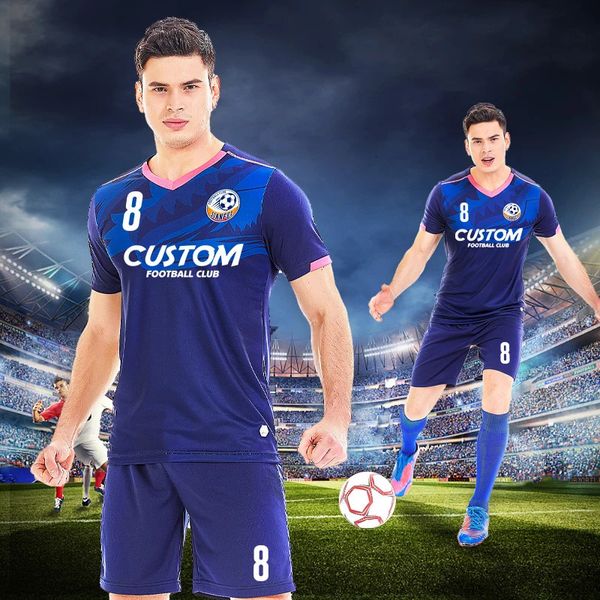 Anali di calcio personalizzati all'ingrosso uniformi da calcio in poliestere Set di maglia da calcio traspirante per uomini 2002 240416