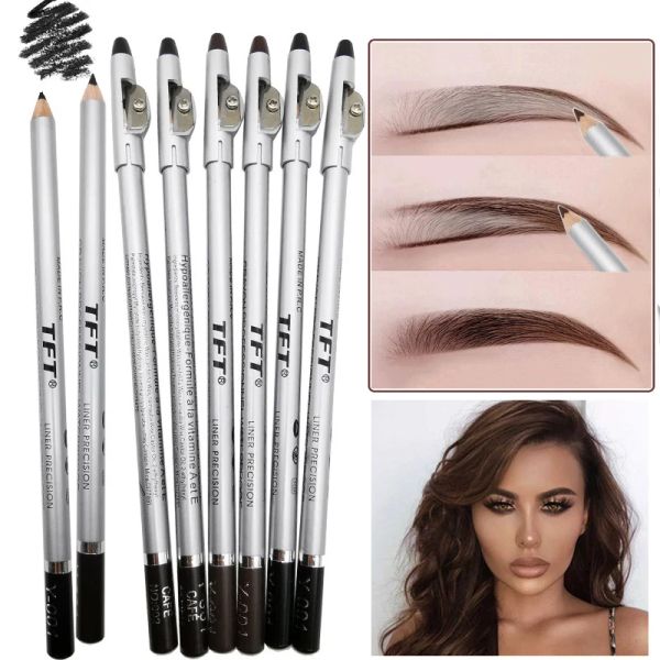 Улучшители 1/3PC Eye Brow Pencil Водонепроницаемое профессиональное макияж для глаз.