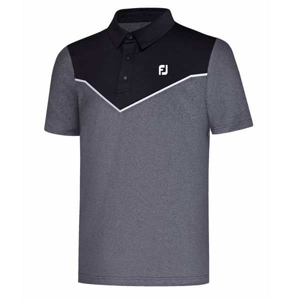 Летняя мужская одежда для гольфа с короткими рукавами футболки для гольфа черные или серые цвета гольф на открытом воздухе.