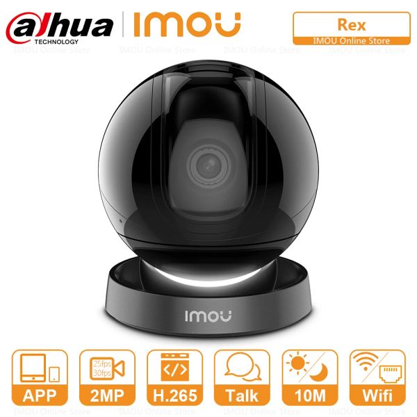 Контроль Dahua Imou Indoor Auto Cruise Wi -Fi Camera Panoramic View Sructin Siren Smart Tranking Twoway Talk Ethernet Port Imou Rex 2MP