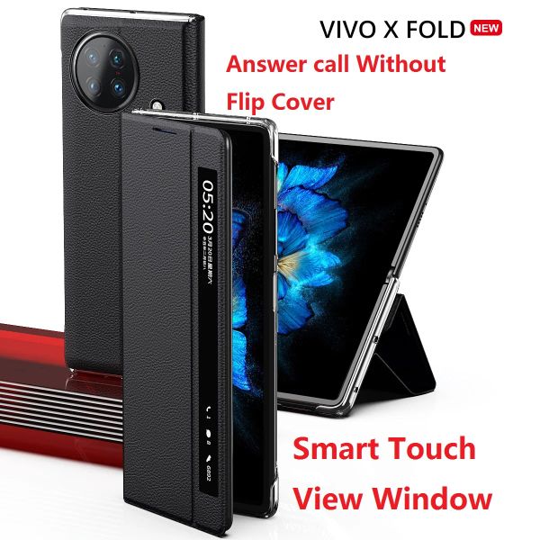 Portafogli Sveglia il sonno per Vivo x Fold Plus Case Smart Touch View Stand Stand Protezione Coperchio Flip Flip