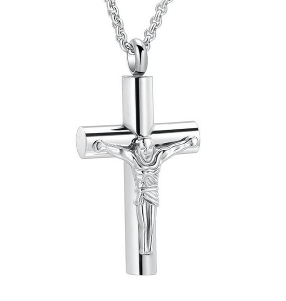 Ijd11129 Jesus cinzas colar de pingente de aço inoxidável cremação de jóias funeral colar de urna para cinzas preços por atacado1454275
