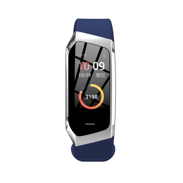 Armbänder E18 Smart Herzfrequenz und Blutdruckarmband Farbbildschirm Antiloss eingehende Anruf SMS Erinnerung Erinnerung Trajektorie der Bewegung