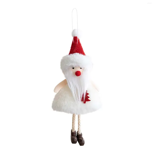 Figurine decorative per le bambole a maglia decorazioni per alberi di Natale di neve Girl Angels Ornamenti sospesi set di feste interne decorazioni stagionali per feste interne