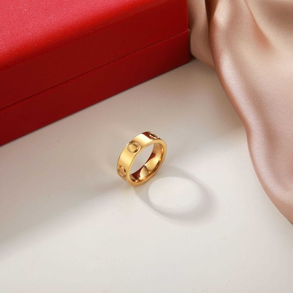 Designer Trendy Coppia Carter Love Stretto versione 18K Gold Rose Euro Ring 9K1C