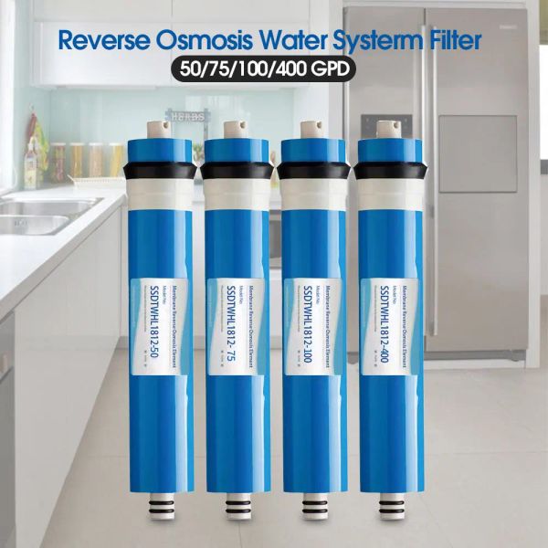 Purificadores 50/75/100 GPD Cozinha ro Reversa de osmose reversa Sistema de água Purificação do sistema de água Filtração de água Reduzir bactérias