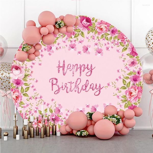 Украшение вечеринки круглое форма первого дня рождения цветы на фоне обычной фоновый фон pozone Детские свадебные украшения стена
