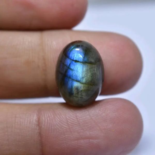 Perline all'ingrosso 2 pezzi/pacchetto, forte flash blu labradorite 11x14mm 14x19mm cabochon ovale perline a sospensione